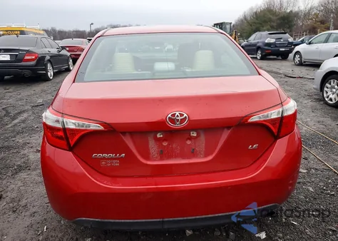 2014 Toyota Corolla L z USA, uszkodzony, nr VIN 5YFBURHE4EP080756